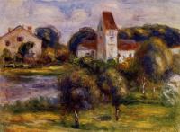 Renoir, Pierre Auguste - Breton Landscape, Church and Orchard